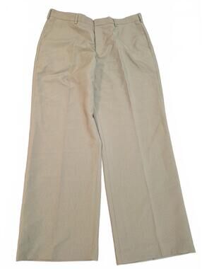 John Blair Men’s Dress Pants 38x30 Khaki Tan Polyester Classic Fit Flat Front